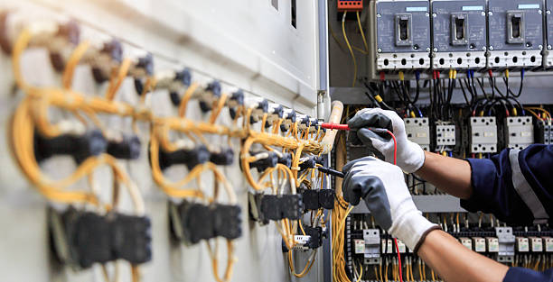 Professional Electrician technician working in Florham Park, NJ